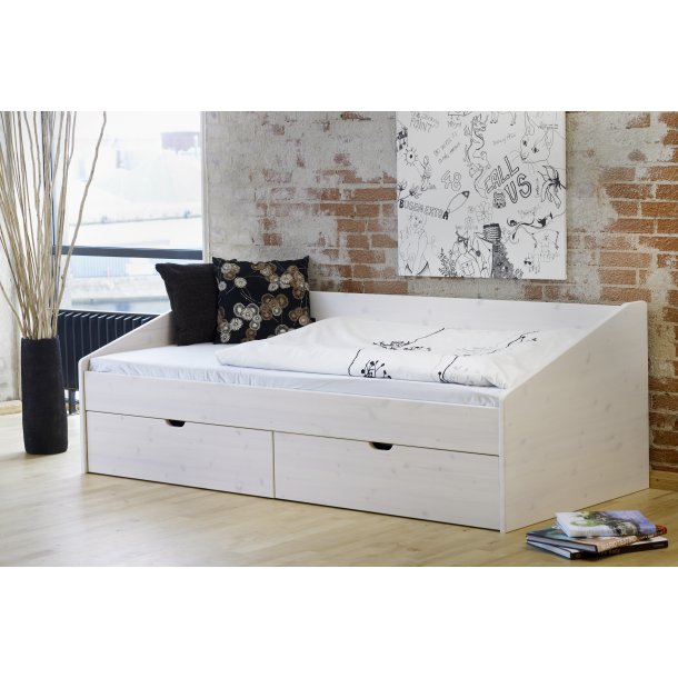 Briks/seng med opbevaring (seng med skuffer) 90x200 cm klik her og køb Sengestel med opbevaring